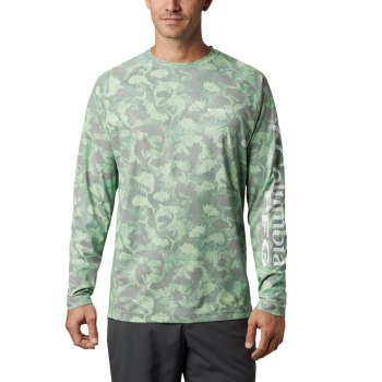 Columbia Sweater Heren, PFG Terminal Deflector Printed Long Sleeve Grijs Camo, 52WDMYNXE